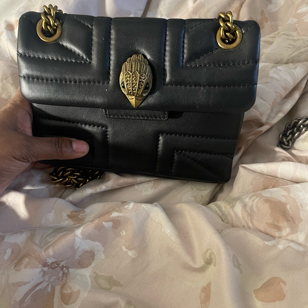 Kurt Geiger “ the Kensington” MINI Black Quilted Chain Shoulder Bag